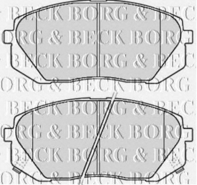 BORG & BECK bbp2081 -  Комплект тормозных колодок, дисковый тормоз